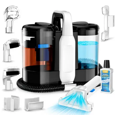 Obrázok produktu pre Čistič na čalúnenie – ručný vysávač – 600 W, sací výkon 17 kPa, objem nádržky na vodu 1500 ml – vhodný na koberce a čalúnenie