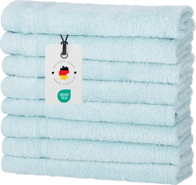 Produktbild von Gästehandtücher 30x50 cm im 8er Set - 450g/m2, Gästehandtuch Aqua