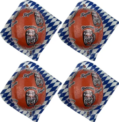Produktbild von Food-United Bierkugel 4x 400g Brühwurst aus Bayern von ZIMMERMANN Fleischwerke, Bierwurst passend für Brotzeit und Bier - Herzhaft-würzig, grobe Körnung & aromatische Senfkörner