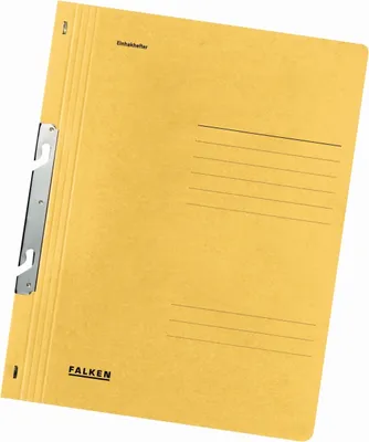 Produktbild von Falken 50x Einhakhefter A4 RC-Krt. 1/1 Vorderd., Behörde, Gelb, 80000938F