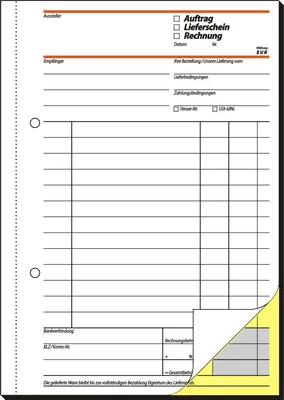 Produktbild von Formularbuch Kombinationsbuch A5 selbstdurchschreibend VE=5x2x40 Blatt