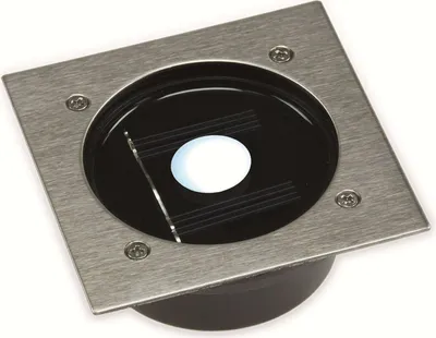 Produktbild von ChiliTec 20839 Solar LED Bodenstrahler "CTB-E", eckig BxHxT 10x10x4cm, IP44, Edelstahl-Front