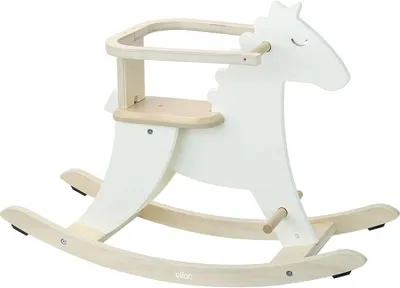Productafbeelding van Lot Hudada Cheval à Bascule Ivoire + Arceau speelgoed voor stapelen en punten - Meerkleurig (1129 W)