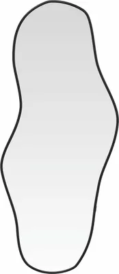 A mirror with an irregular shape.