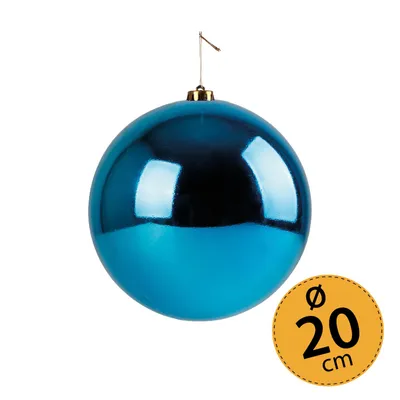 Produktbild von Christbaumkugel petrol Weihnachtskugel ⌀ 20 cm Baumschmuck Deko-Kugel glänzend