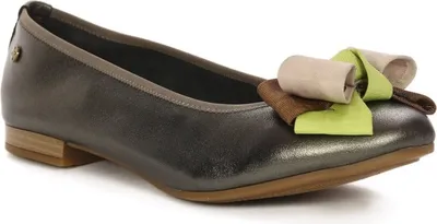 Produktbild von Ballerinas Leder dunkler Nickelton geschlossene Spitze runde Form Übergröße P680120000