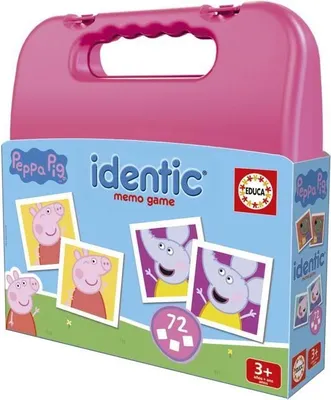 Immagine prodotto di Gioco di memoria Peppa Pig, EDUCA Identic, 72 carte, memoria e attenzione, dai 3 anni in su