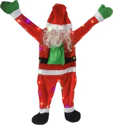 Produktbild von Großer Weihnachtsmann-Anhänger, niedlicher kletternder Weihnachtsmann zum Aufhängen, für die Außendekoration an Dach, Fenster oder Wand