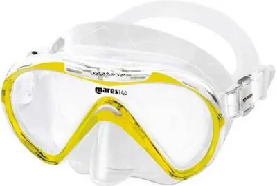 Produktbild von Mares Erwachsene Taucherbrille Mask Seahorse, Gelb Reflex/Transparent, BX, 411241