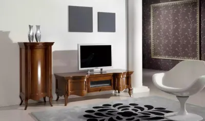 Produktbild von Wohnwand Wohnzimmer Holz Schränke Klassische Wand Italienische Stil