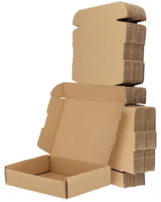 Image de 60 boîtes en carton ondulé pour l'expédition - Boîtes en carton brun, dimensions 16 x 12,5 x 3,5 cm