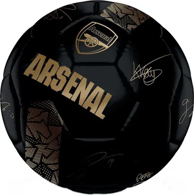 Produktbild von Arsenal FC - "Phantom" Fußball mit Unterschriften RD3920 (5) (Schwarz/Gold)