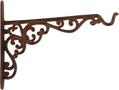 Produktbild von 3 Stück Esschert Design Wandhaken, Blumenhaken für Blumenampel, Hängekörbe, Größe M, ca. 25 cm x 2,4 cm x 19 cm