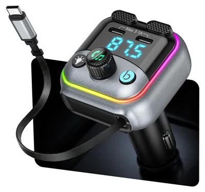 Bluetooth 6.0 FM-Transmitter Auto, 4-in-1, 60W, Freisprechfunktion