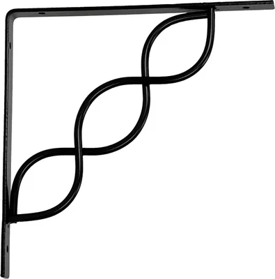 Produktbild von Regalhalter 200x200 mm Regalträger Regalwinkel Wandkonsole Antik Retro schwarz
