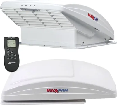 Immagine prodotto di MAXXFAN Deluxe botola per tetto Finestra per tetto Cofano per tetto 40x40 cm bianco con ventilatore