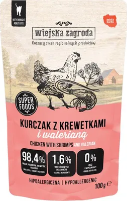 Immagine prodotto di Wiejska Zagroda Pollo con gamberetti alla valeriana 100g