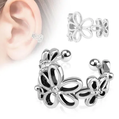Produktbild von Ear Cuff Ohrklemme „Blumen“