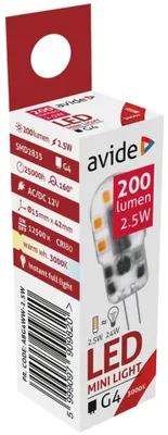 Image de Avide LED G4 2,5 W WW 3000 K (200 lumens)
