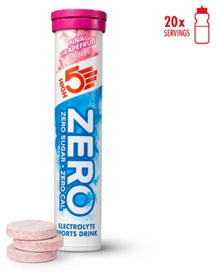 Obrázok produktu pre HIGH5 ZERO, šumivé tablety s príchuťou ružového grepfritu, bez cukru, 20 tabliet