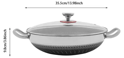 Produktbild von Servierpfanne - Bratpfanne Ø 36 cm - Induktion geeignet - Edelstahl - Mit Glasdeckel - Silber