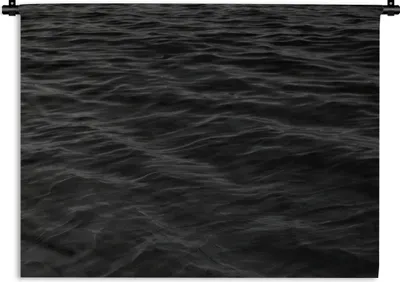 Produktbild von MuchoWow® Wandteppich Wandbehang Wellen - Wasser - Schwarz - Weiß 150x112.50 cm Tapisserie Dekoration Wandtuch - Wanddecke - Wandteppiche