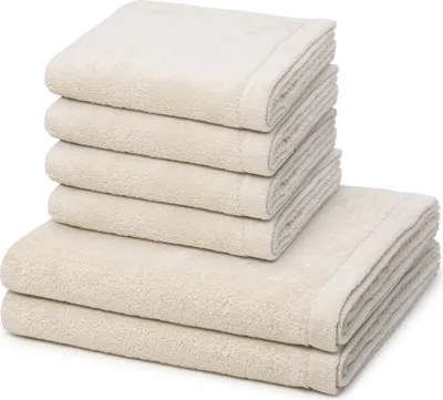 Produktbild von Cawö Lifestyle 4 X Handtuch 2 X Duschtuch im Set Weich und extra flauschig, Voluminös, hautsympathisch und saugstark, Puristisch edles Design 6er Set