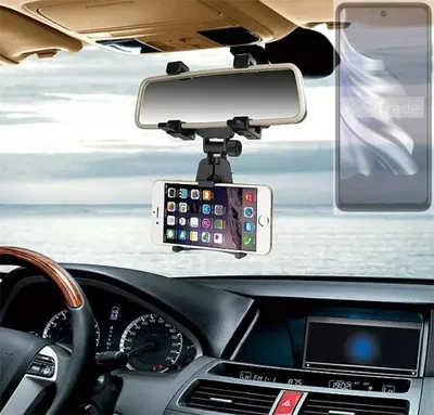 Produktbild von K-S-Trade Smartphone Halterung kompatibel mit Tecno Spark 20 Pro Rückspiegel Halterung schwarz Auto Halterung KFZ Halter