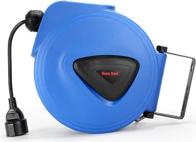 Obrázok produktu pre Automatický 20M+1,5M káblový navijak Aopunly IP44 s jednou zástrčkou model 250V s funkciou podbíjania pre montáž na stenu stropy a montáž na stenu dielne