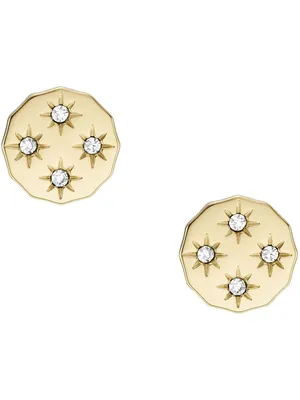 Produktbild von Fossil JF04381710 Damen Ohrstecker Edelstahl Gold Weiß