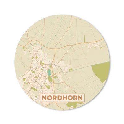Produktbild von MuchoWow® Mauspad Mousepad Nordhorn - Karte - Stadtplan - Vintage - Karte 40x40 cm - Mousepads - Maus Mat - Pad - Mausunterlage - Schreibtisch Accessoires