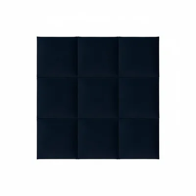 Produktbild von Komvortowy | Polsterpaneel | Wandkissen Velours Dunkelblau 30x30 cm | Wandpolster | Bettkopfteil | Wandpaneel