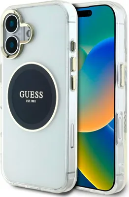 Immagine prodotto di Etui Guess Iml Metallo Colorato Cerchio Classico Logo Magsafe Do Iphone 16 Czarny