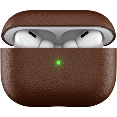 Obrázok produktu pre KeyBudz Artisan kožené puzdro AirPods Pro 2. generácie – ochranné puzdro – hnedé