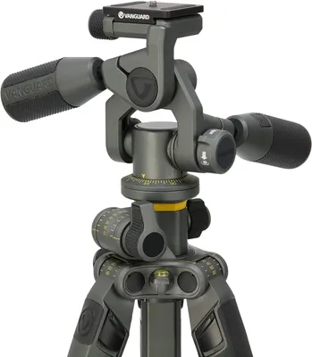 Imagen del producto de Trípode de aluminio - Trípode para cámara - Trípode para fotografía - Trípode para video - Trípode - Cabezal de 3 vías con movimiento panorámico de 360°