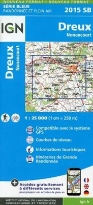 Obrázok produktu pre Dreux, Nonancourt: mierka 1:25 000