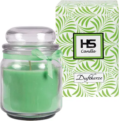 Image de Bougie parfumée dans un verre à bonbons 13cm x Ø 9cm Coconut-Limes