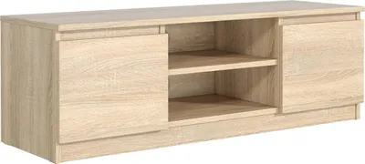 Obrázek produktu pro MebLocker TV skříňka, TV skříňka, nízká deska, 160 cm, závěsná police, TV skříňka, nízká skříňka, obývací stěna do obývacího pokoje, TV stolek, TV skříňka