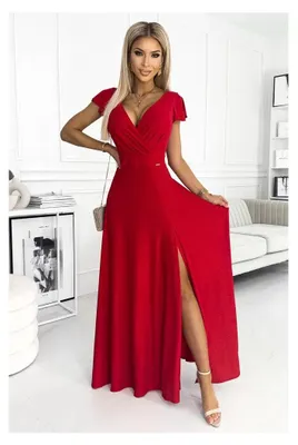 Produktbild von Kleid NUMOCO CRYSTAL A411-2 ROT Größe: S