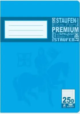 Produktbild von Staufen® Doppelheft Premium Lineatur 25 liniert DIN A4 Außenrand, 32 Blatt