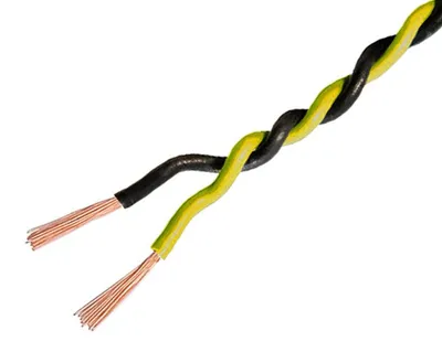 Produktbild von AMPIRE Verdrilltes Kabel GELB/SCHWARZ 0,5mm², 150m Spule, 100% Kupfer