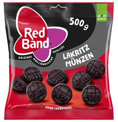 Produktbild von Red Band Lakritz Münzen 500g
