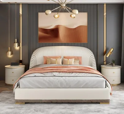 Produktbild von Luxus Doppelbett Betten Schlafzimmer Möbel Design Hotel Einrichtung