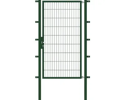 Immagine prodotto di Cancello singolo Alberts Flexo con accessori, per l'installazione nel calcestruzzo, verde, larghezza 100 cm, altezza 180 cm