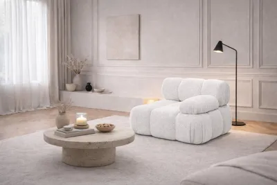 Produktbild von Kaiser Möbel Modul seitlich für ein modulares System, Stoff Abriamo, Ecru, Rechts, Selia