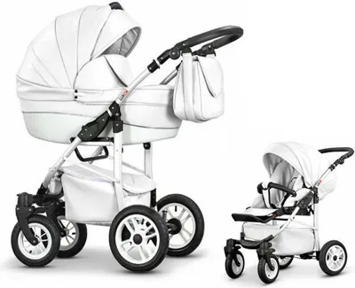 Produktbild von Kinderwagen-Set Craft Eco 2 in 1 in Weiß - 13 Teile - in 16 Farben erhältlich