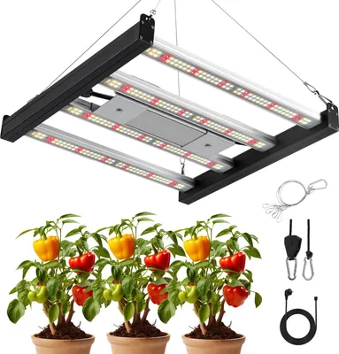 Obrázok produktu pre Izrielar 1x profesionálna LED pestovateľská lampa s plným spektrom a hliníkovým rámom - svetlo pre izbové rastliny, bylinky a zeleninu, úsporné 120 W