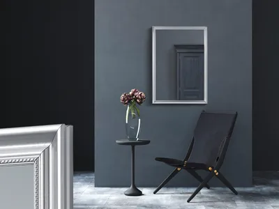 Produktbild von Wandspiegel FRIEDA mit Silberrahmen 50x70cm