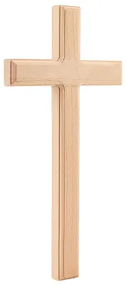 Holzkreuz Wandkreuz aus Eiche, 32x18 cm, beige, zum Aufhängen