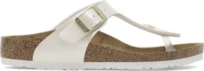 Produktbild von Birkenstock Gizeh Sandalen für Kinder mit anatomisch geformtem Fußbett Electric Metallic Pearl